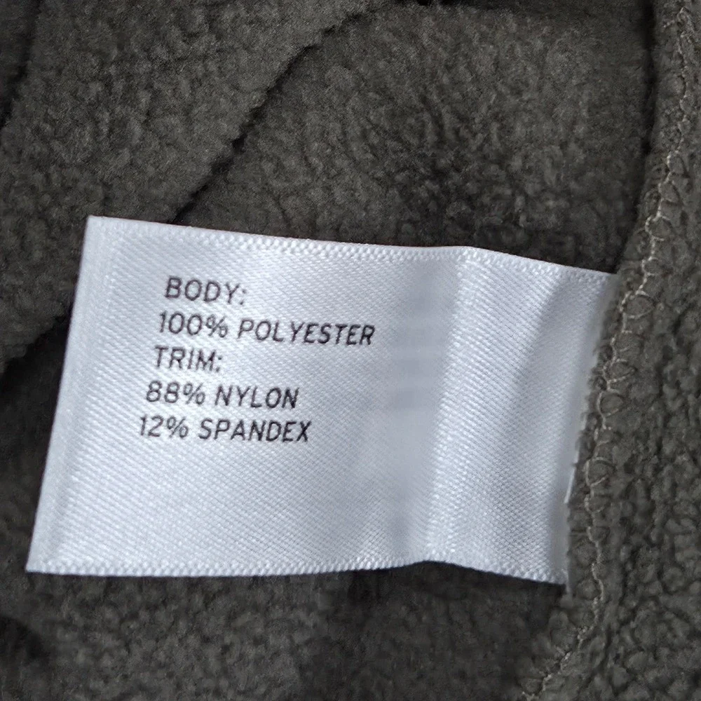 Duluth Trading Co Mens Fleece Pullover Olive Green Camo Trim Snap Neck 80632 M